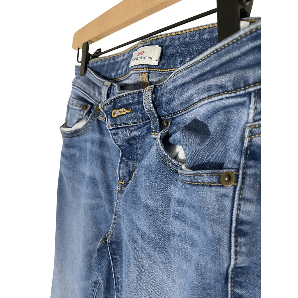 Vineyard Vines Sz 2/25 Ultra High Rise Medium Wash Preppy Women's Skinny Jeans