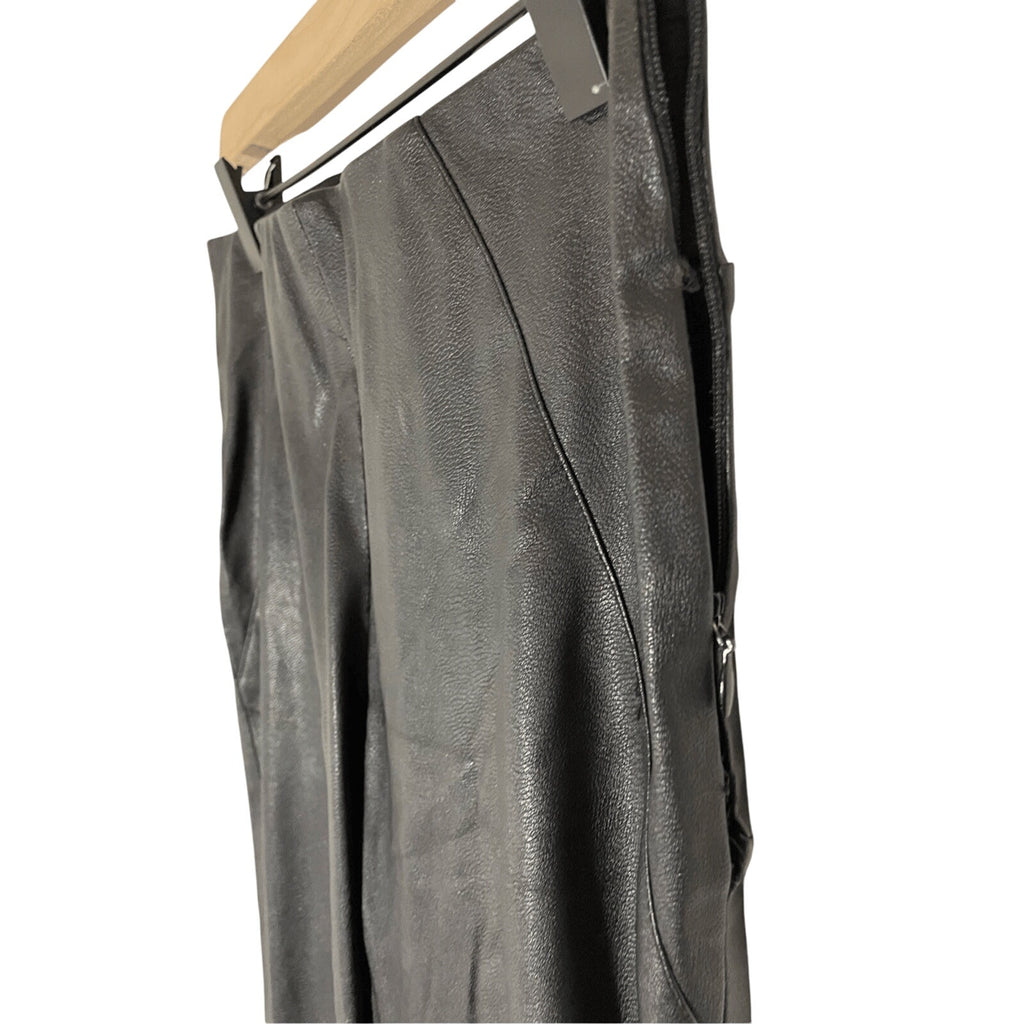 Zara Faux Black Leather XS Skinny Leg Trousers Preppy Minimalist Emo Grunge Goth