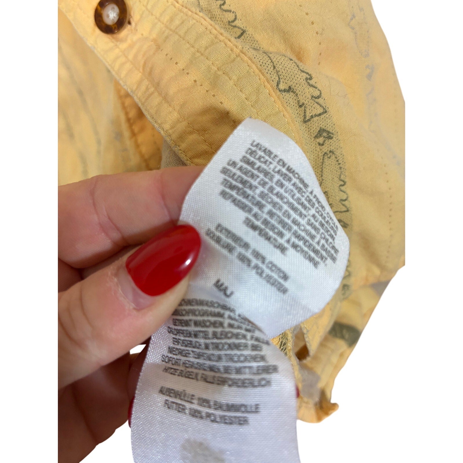 Columbia River Lodge Yellow Shirt Fly Fishing Pattern XL Grandpa Core Utility