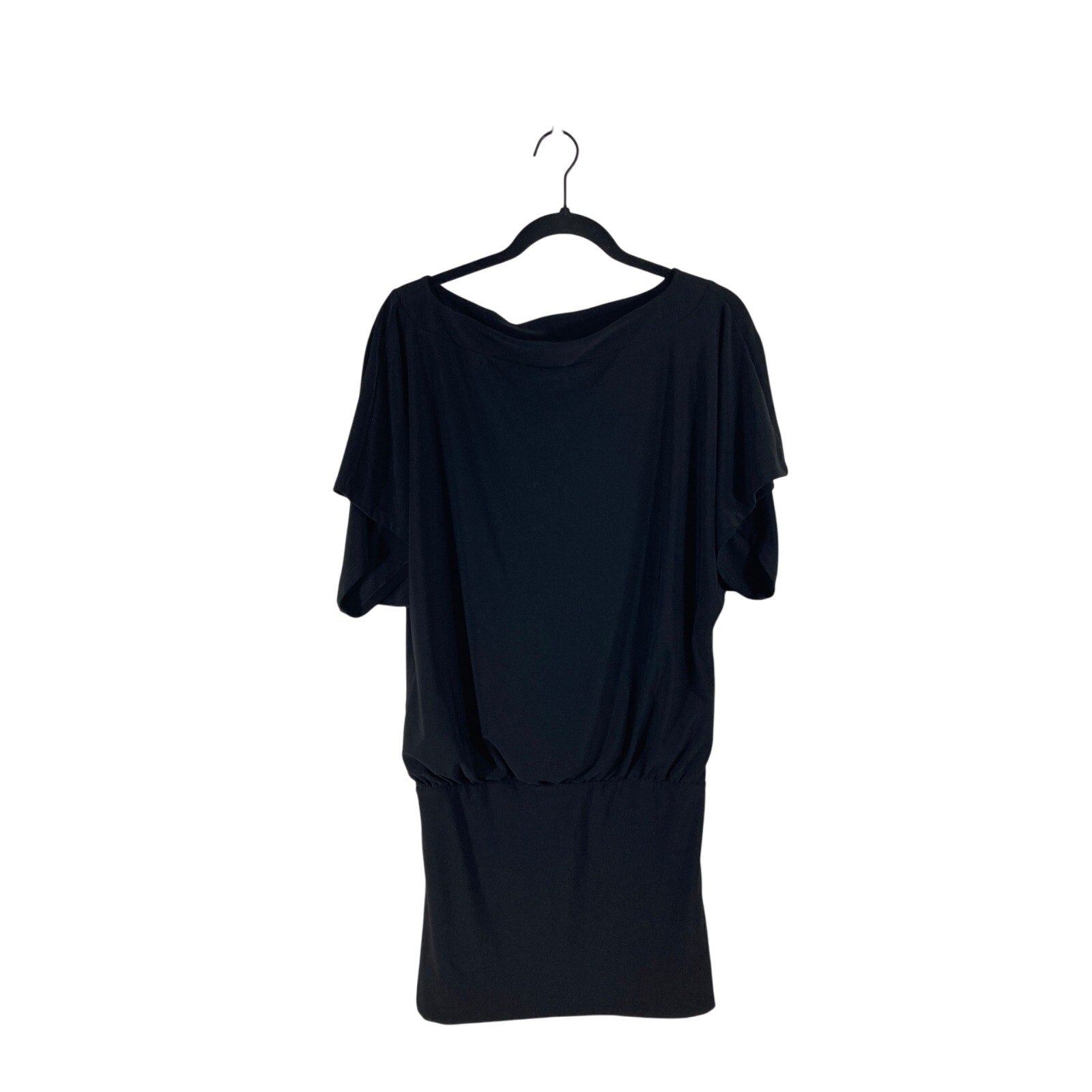 White House Black Market Oversized Black Tunic Wrap Dress XXS