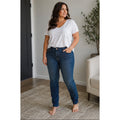 7 For All Mankind Dark Wash High Rise Slim Straight Womens Casual Comfy Jeans 12