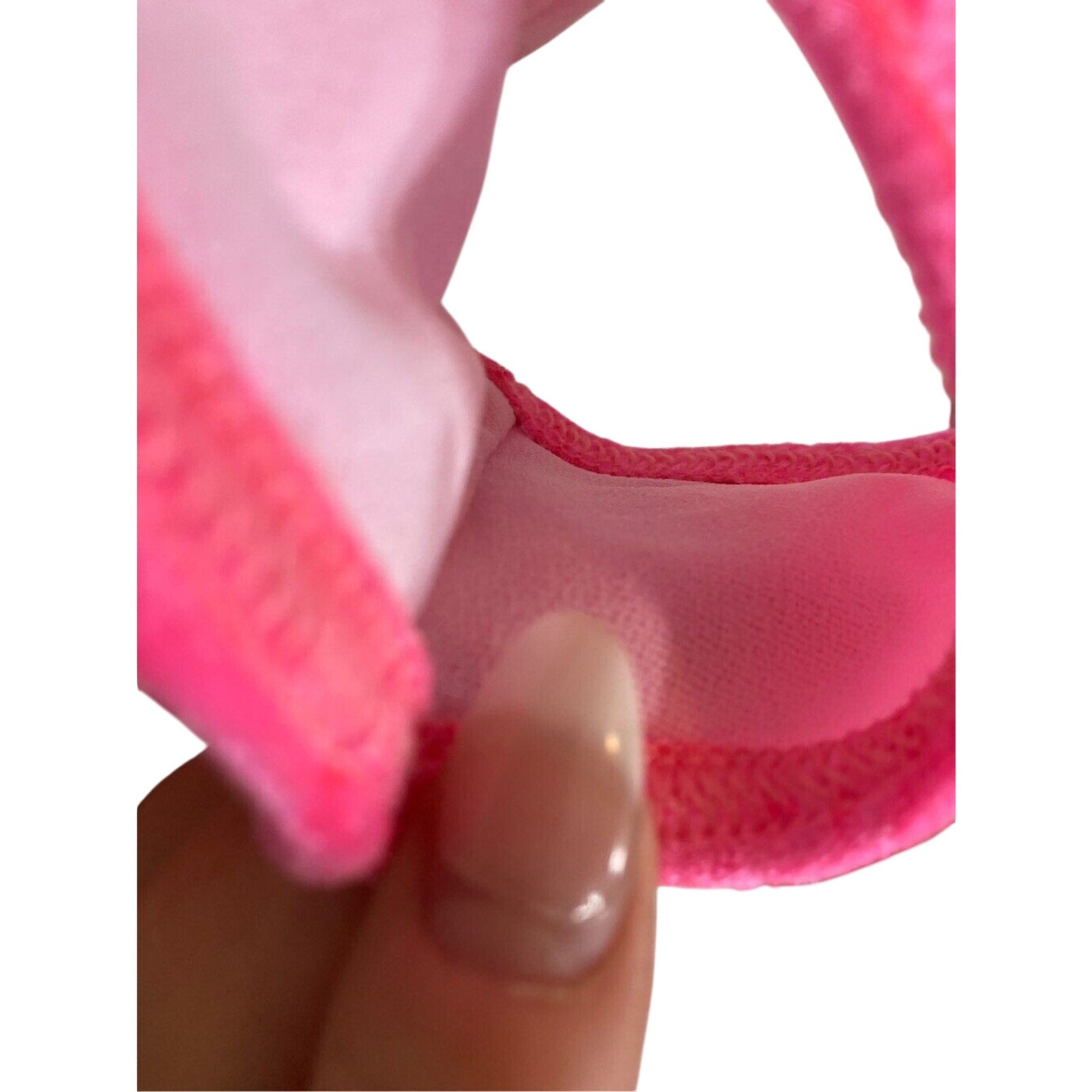 Asos High Waisted Hot Pink Barbie Velvet Cheeky Swim Bottoms