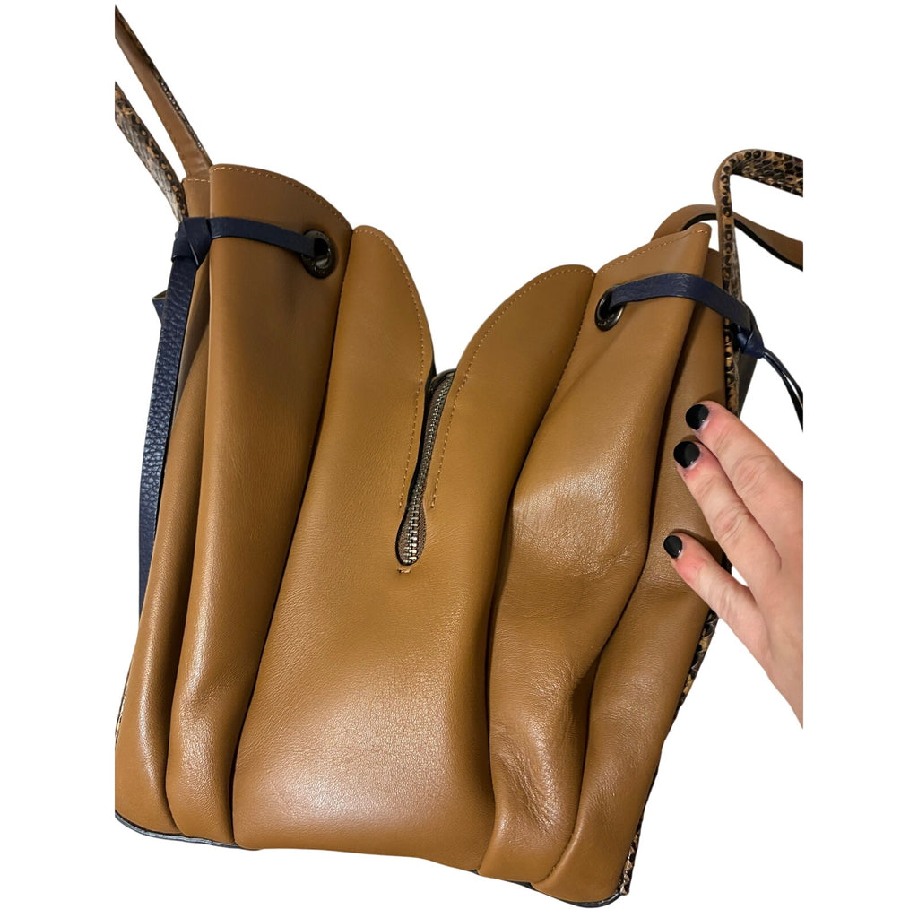 Restored Harmony Hobo
In Colorblock With Snakeskin Detail