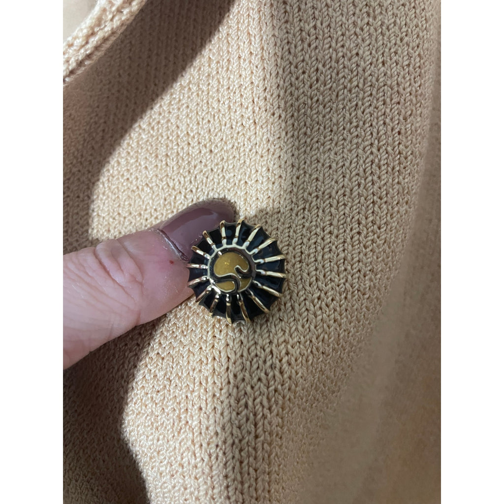Vintage St. John Collection Santana Knit Blazer Jacket Beige Wool Sz 2 Classic