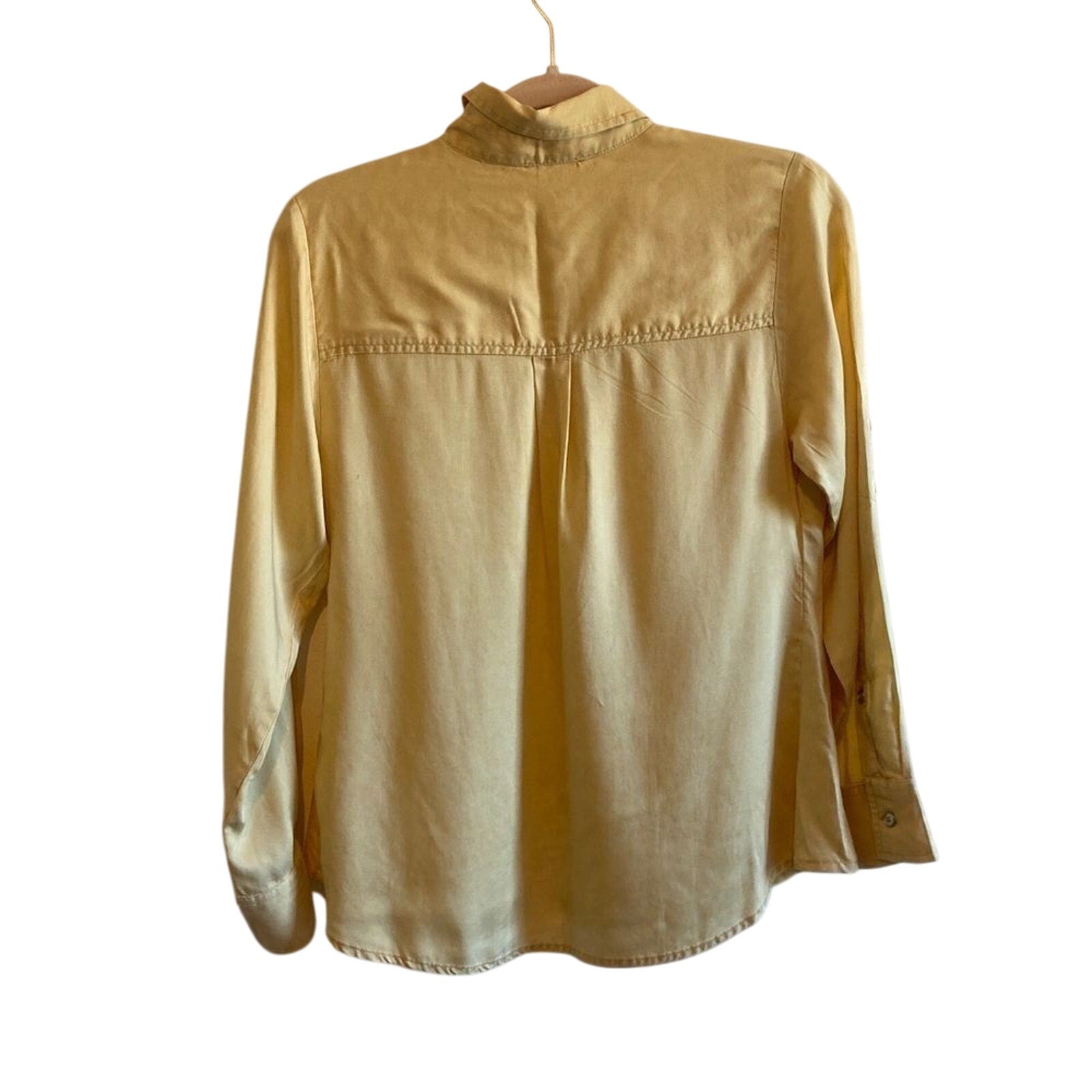 Soft Surroundings XS Yellow Rustic Button Up Farmhouse Utility Gorpcore Blouse