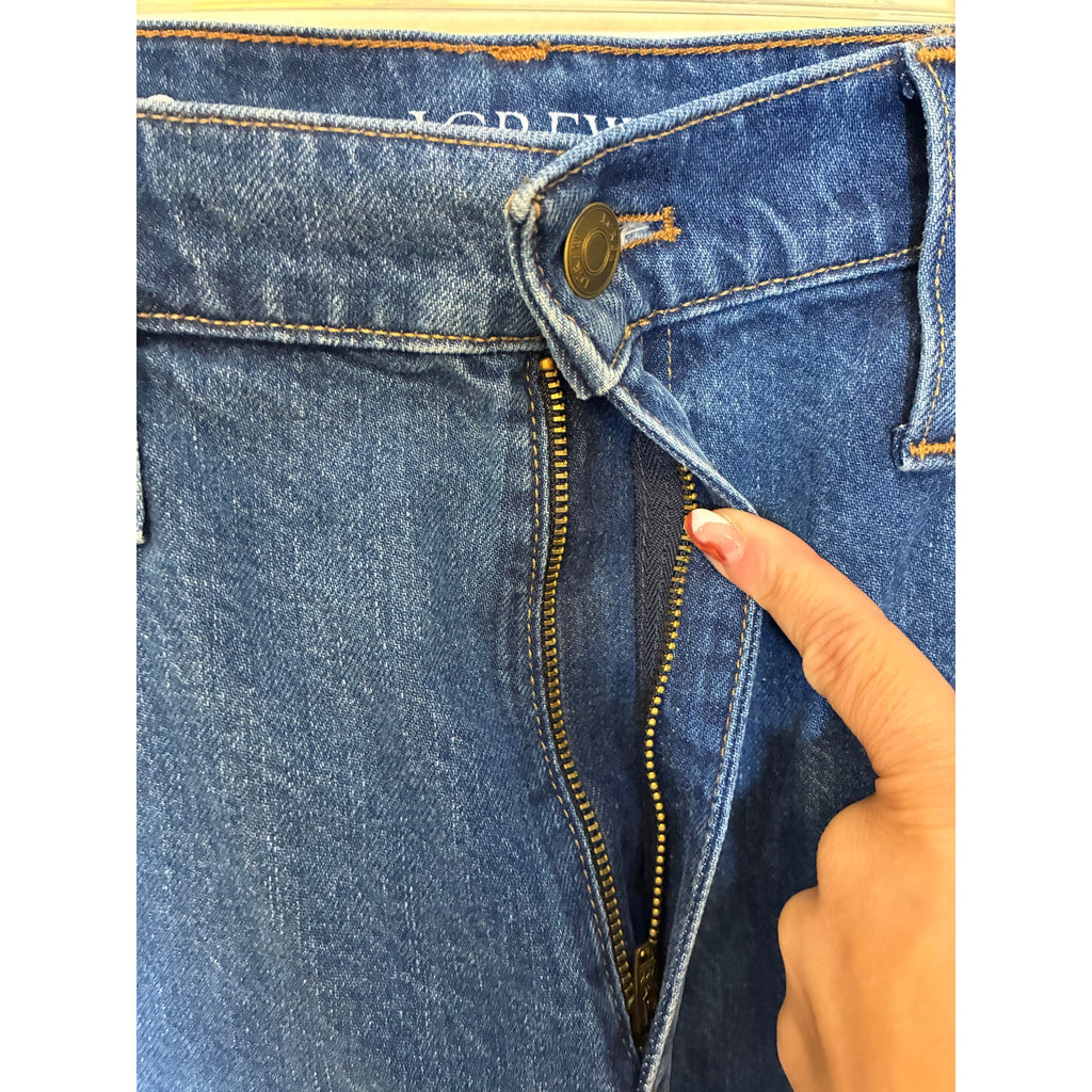 NWT J.Crew Mid-Rise Slouchy Straight Jeans SZ 30 Turney Wash Casual Farmer Rodeo