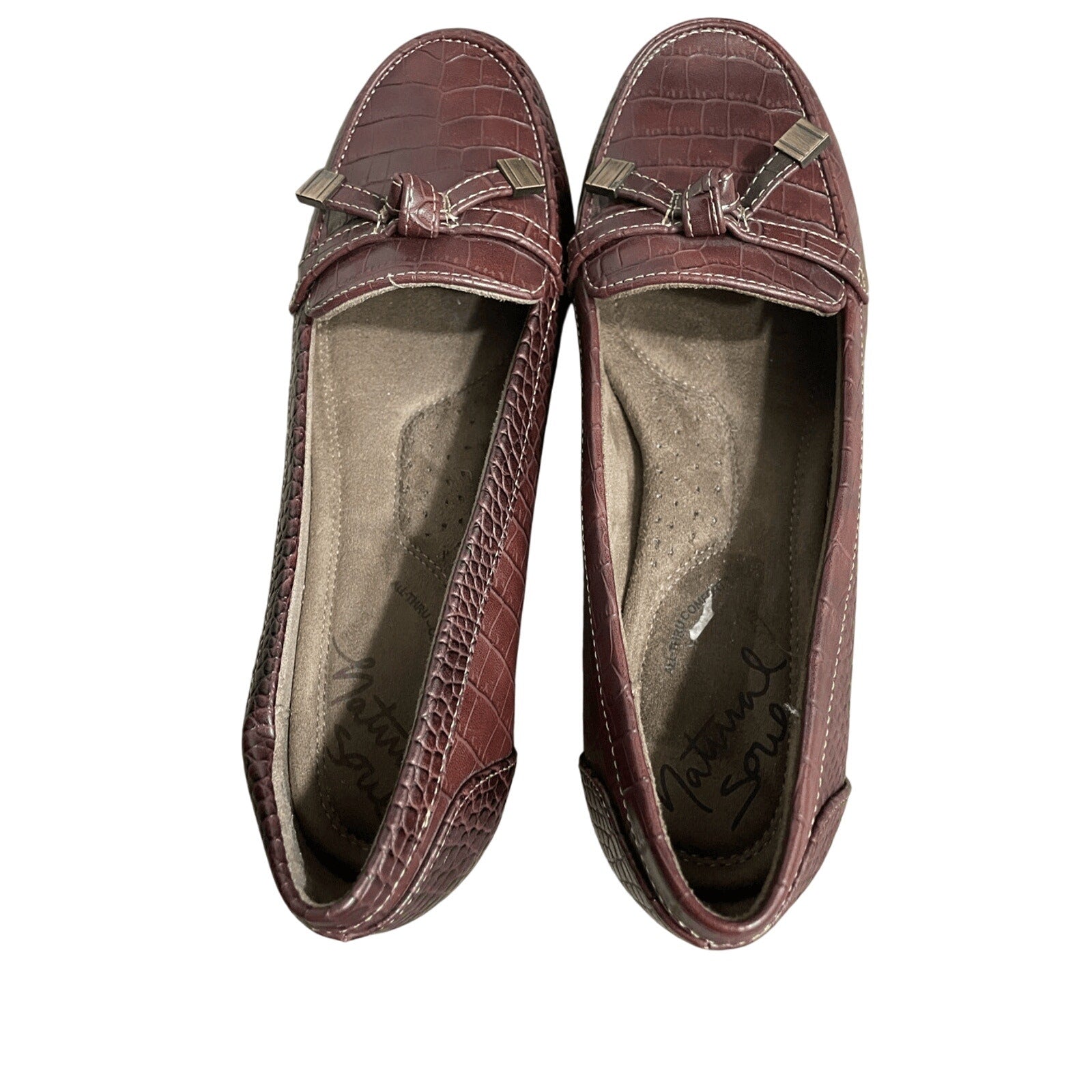 Naturalizer Burgundy Brown Leather Tasseled Loafers Old Money Comfort Sz. 8