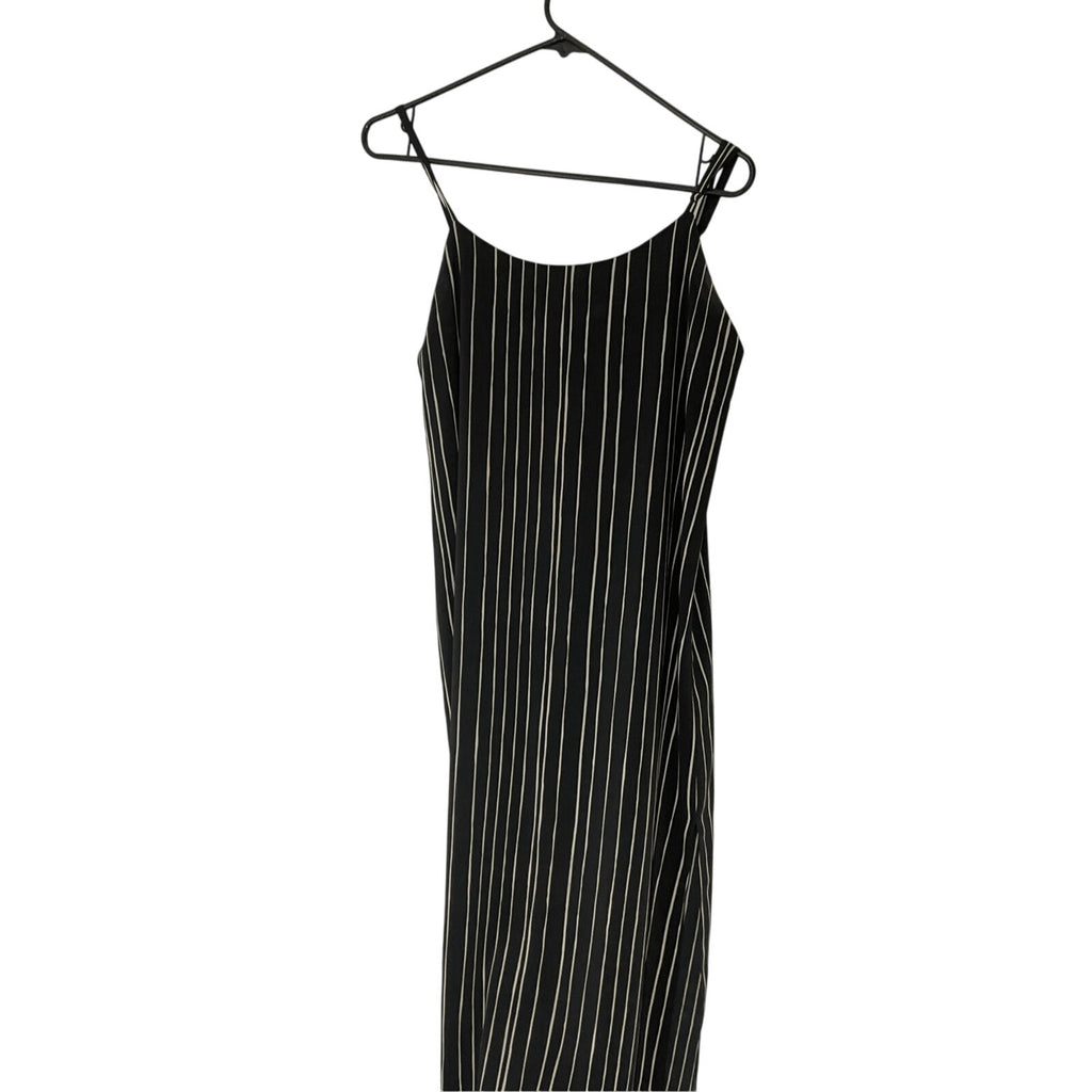 Alice + Olivia Spaghetti Strap Stripe Maxi Slit Dress Minimal Lagenlook