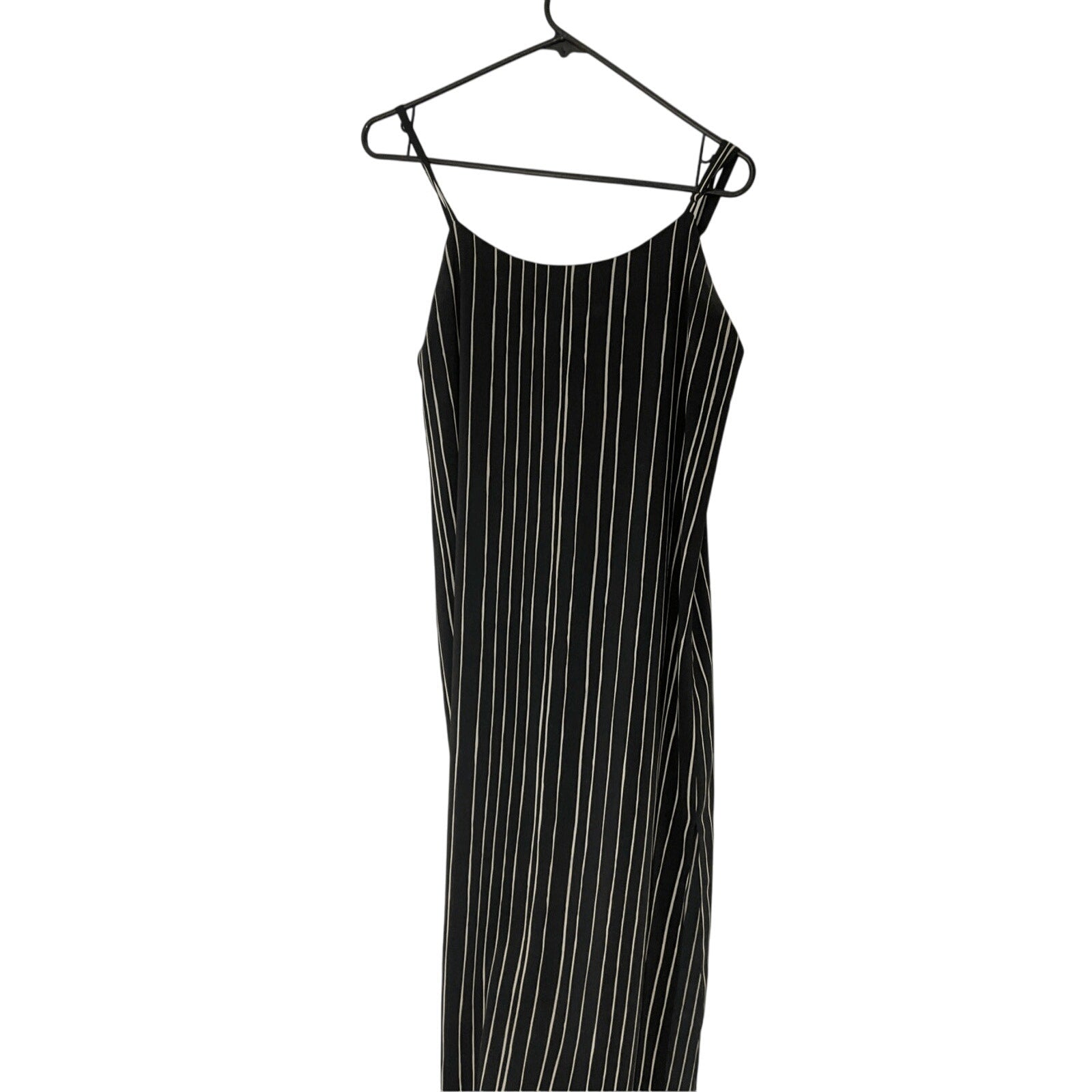 Alice + Olivia Spaghetti Strap Stripe Maxi Slit Dress Minimal Lagenlook