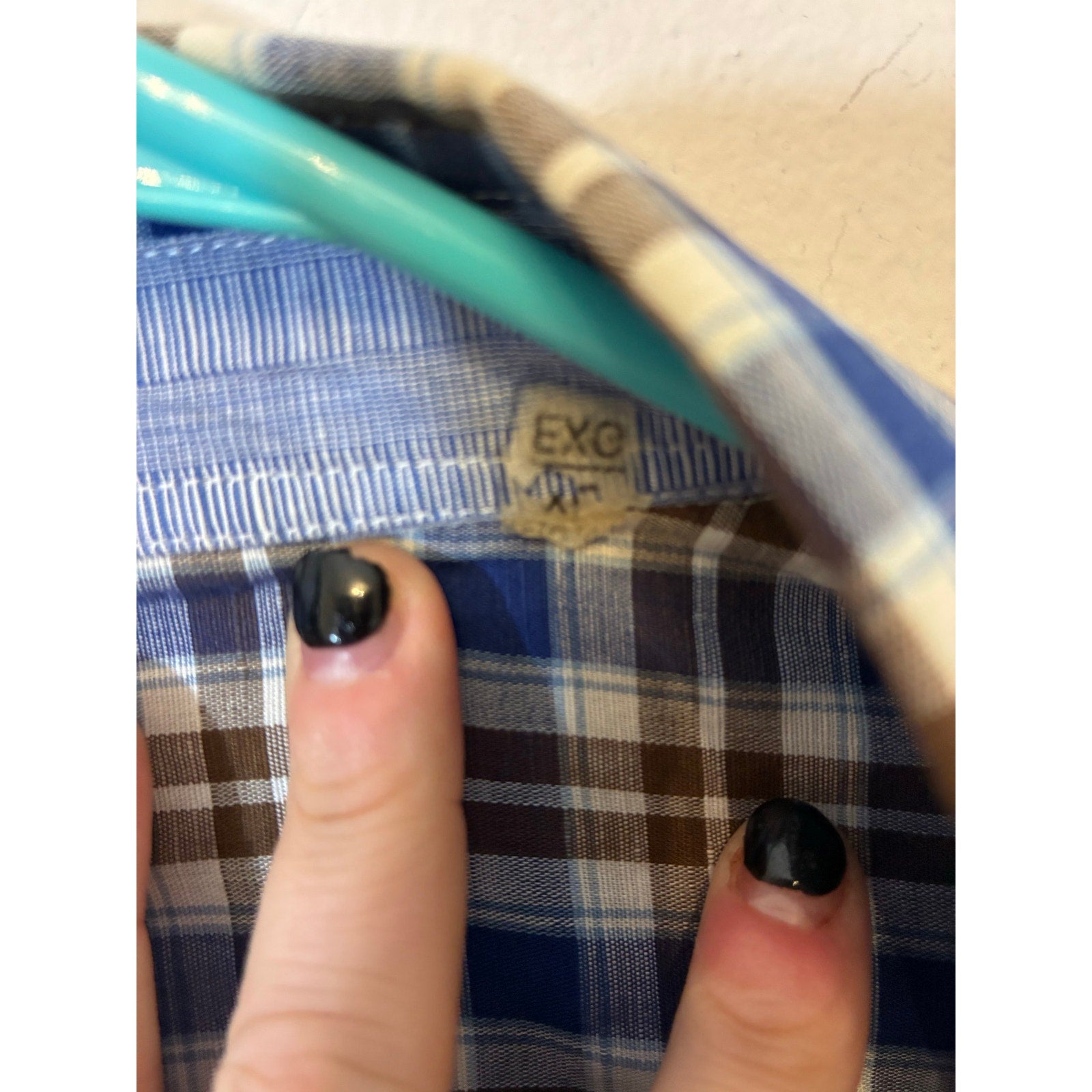 Alex Cannon 2XL Plaid Flannel Shirt Men’s Blue Brown Heritage Western