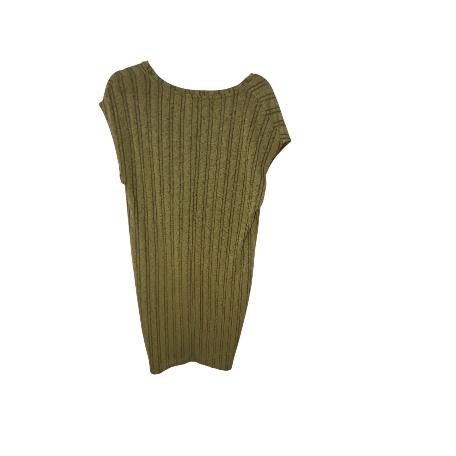Zara Trafaluc Women's Shift Dress Gauzy Trapeze M Green Stripe Stretch Stripped