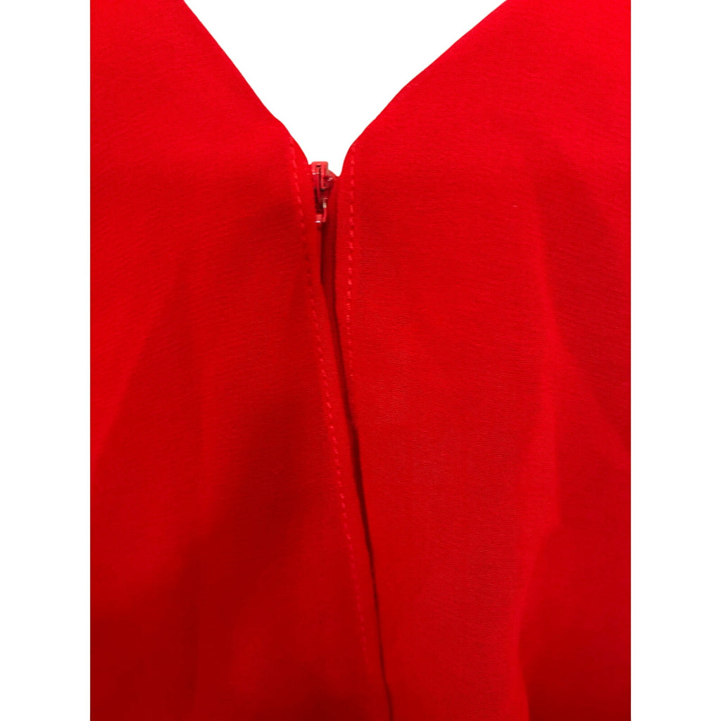 Revolve Fame and Partners Red Asymmetrical Ruffle Jumpsuit Glam Event Wedding 0