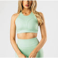 Alphalete Alphalux Alto Women's Green Sports Bra Size S Gym Activewear Pilates