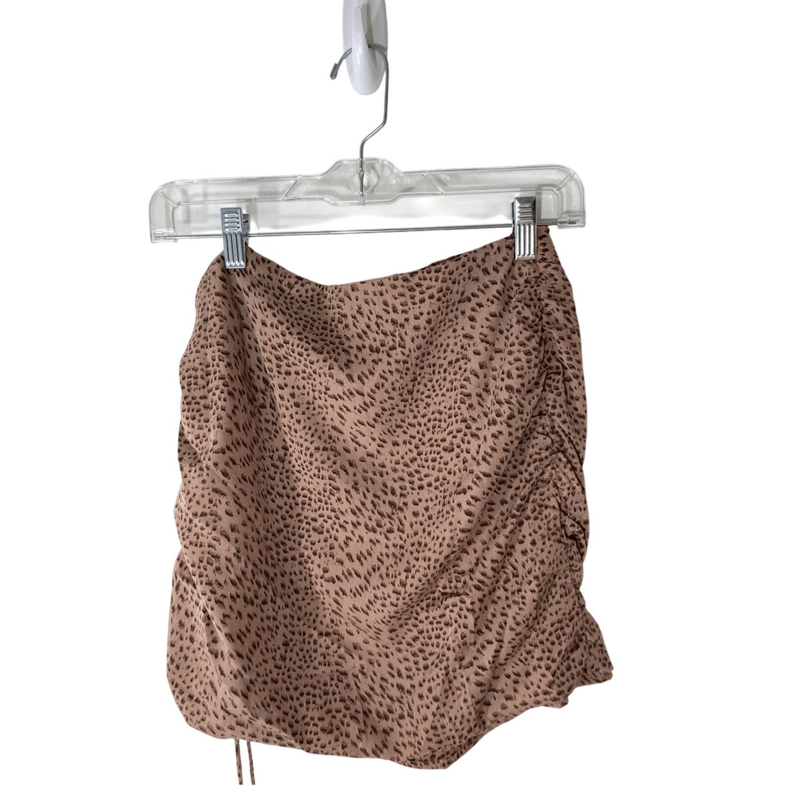 NWT Bailey Rose XS Printed Cinge Leopard Mob Wife Fitted Ruched Pencil Skirt