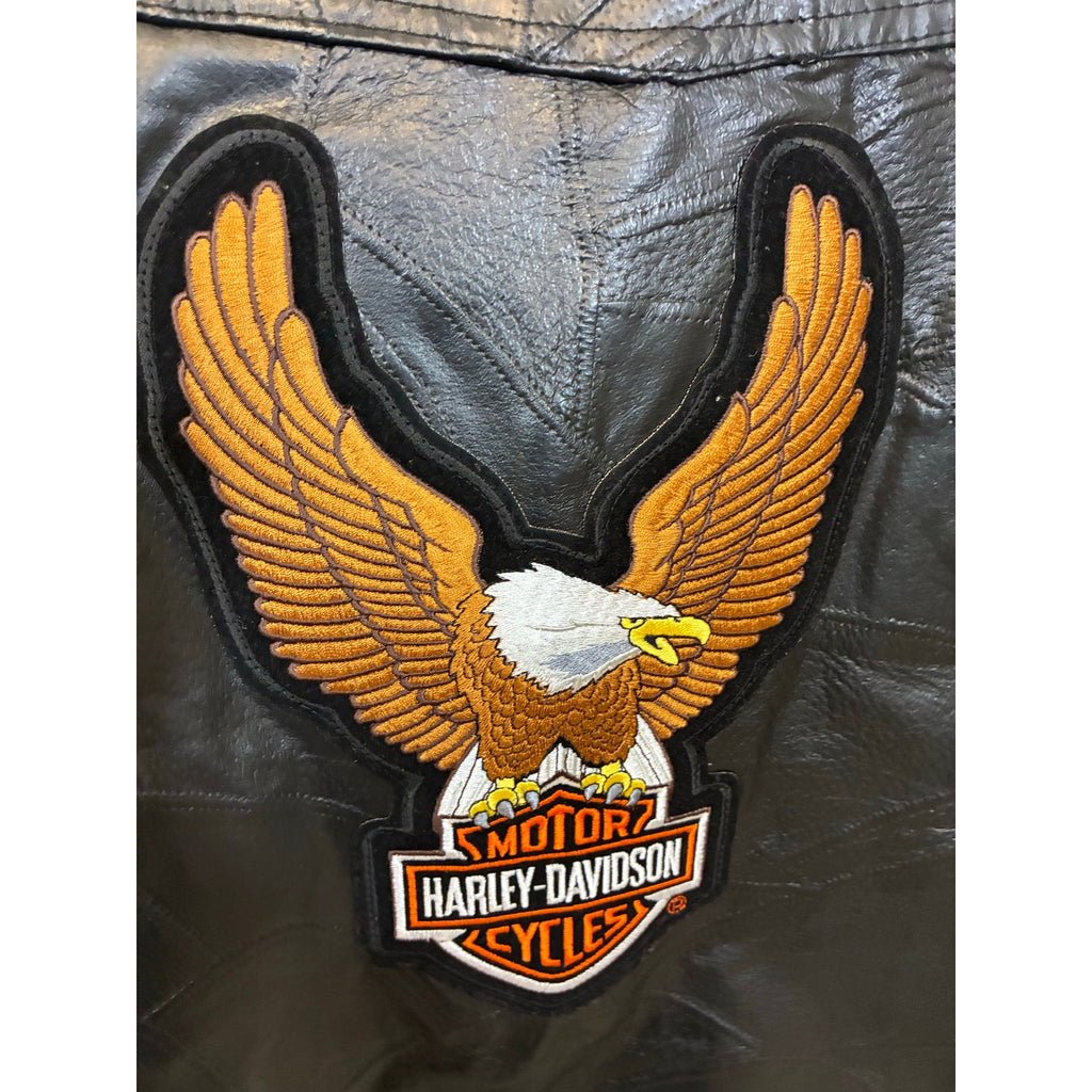 Harley Davidson Rocky Ranch Hides Rock Men's Genuine Hog Leather Biker Vest 2X