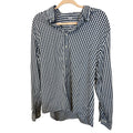 Sonoma XL Navy White Gingham Long Sleeve Button Down Equestrian Western Cowboy