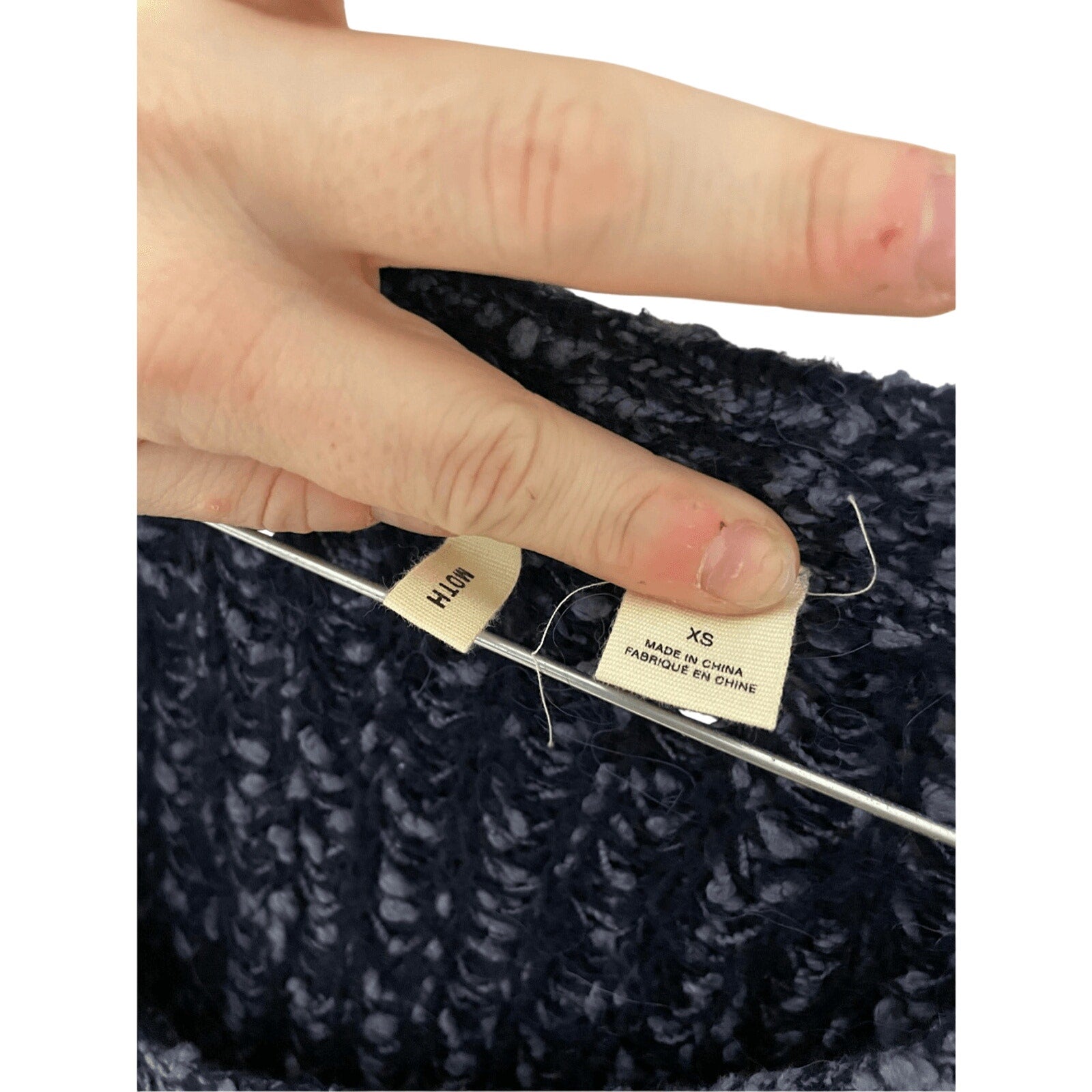 Moth Anthropologie Women's XS Navy Wool Sweater Cozy Coastal Grandma Nomadic