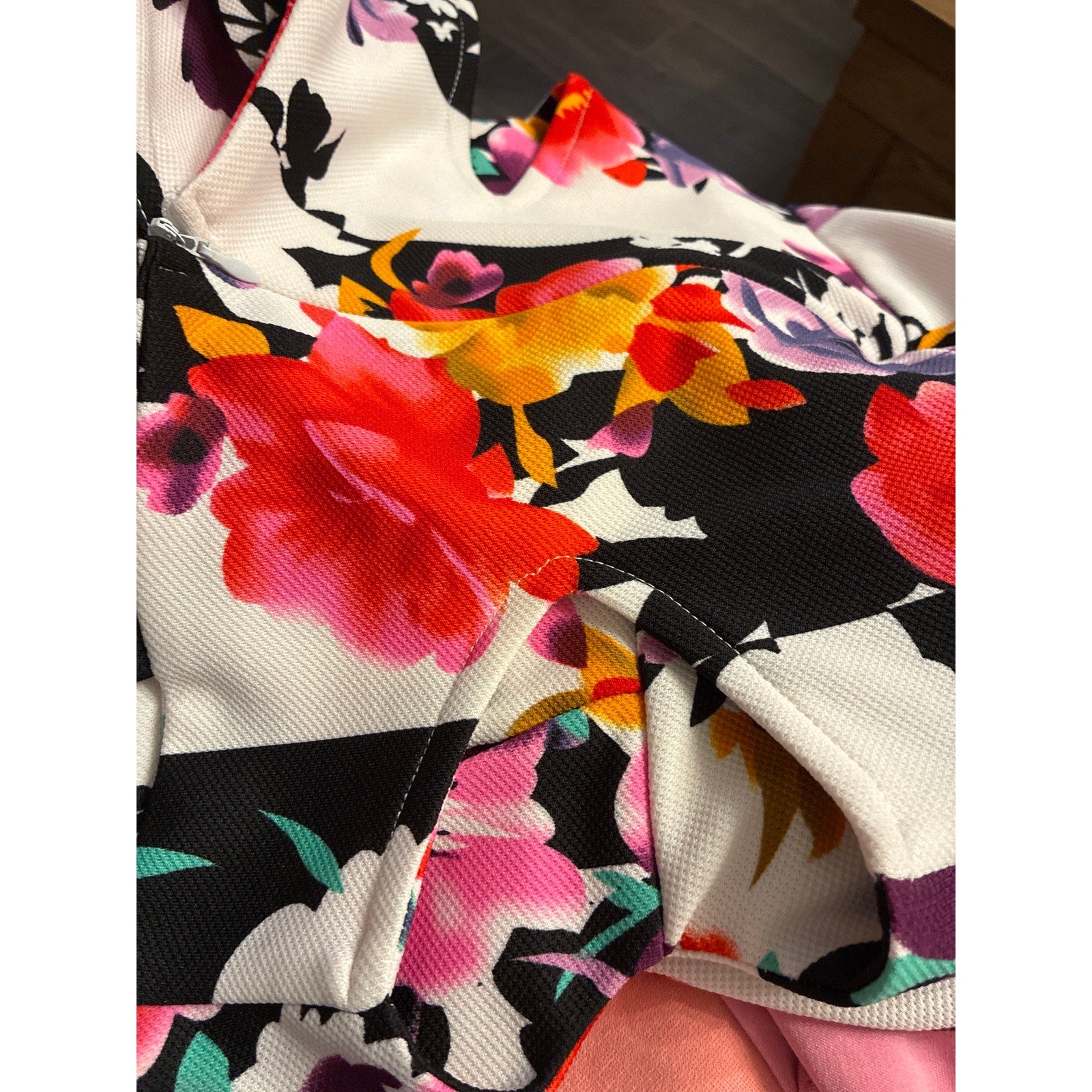 Floral A-Line Cut Out Mini Dress Women’s Small Cottagecore Romantic