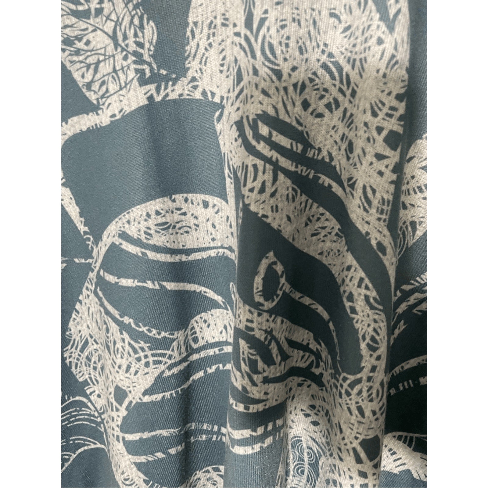 Soft Surroundings Tropical Print Long Sleeve Women's BodyCon Floral Boho Dress