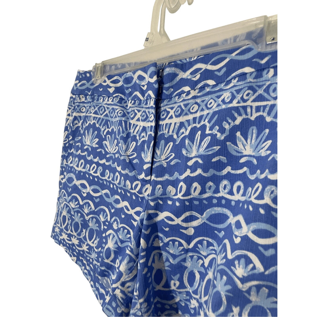NWT Southern Tide Nautical Printed Women's Tribal Ultramarine Chino Shorts SZ 6