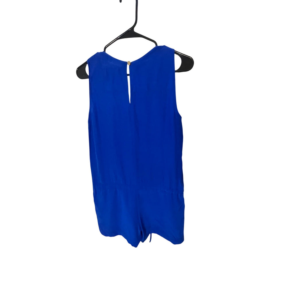 Amanda Uprichard Silk Royal Blue Preppy Cruise Vacation Bold Michaela Romper