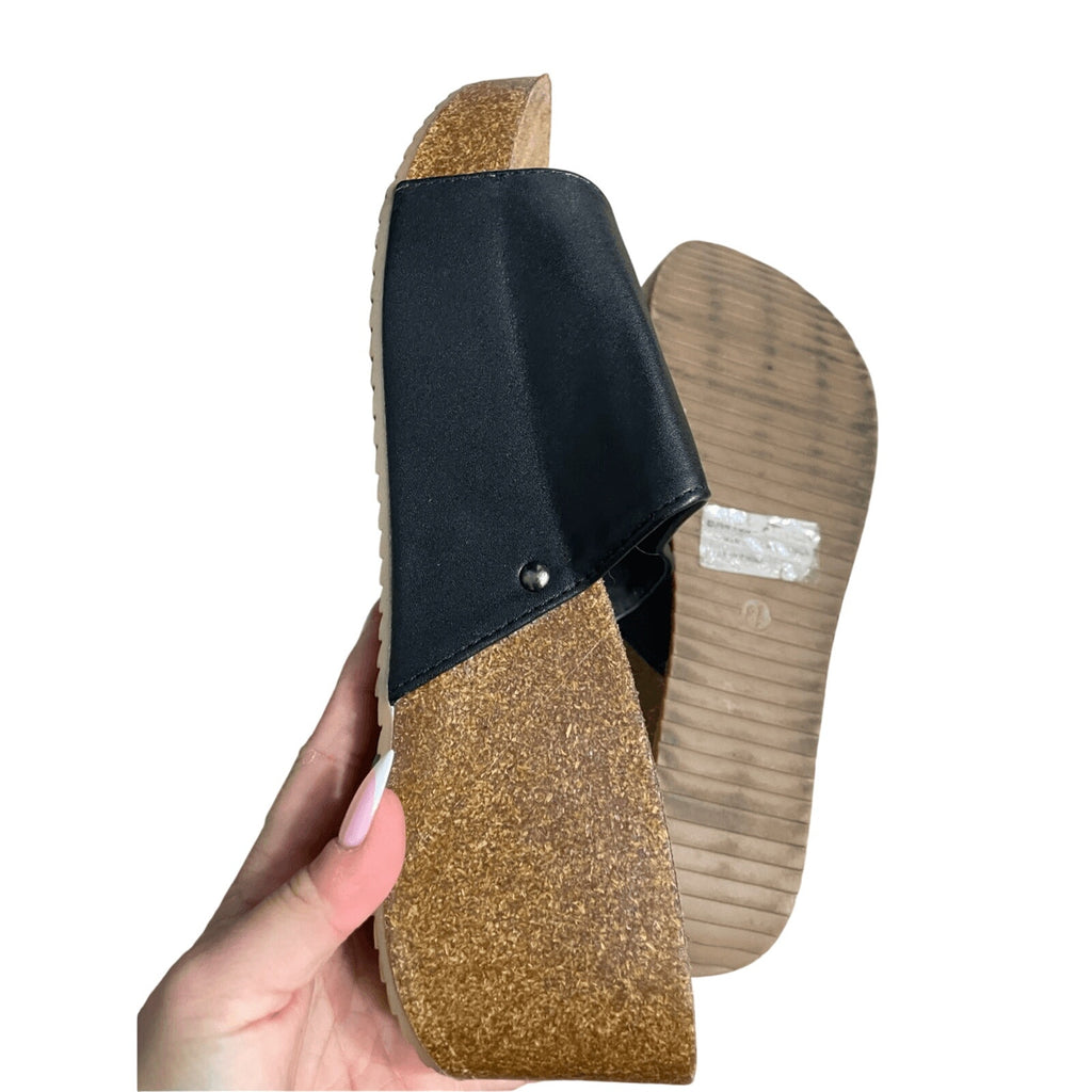 Rouge Helium 8.5 Women's Cork Leather Wedge Preppy Summer Minimalist Coastal