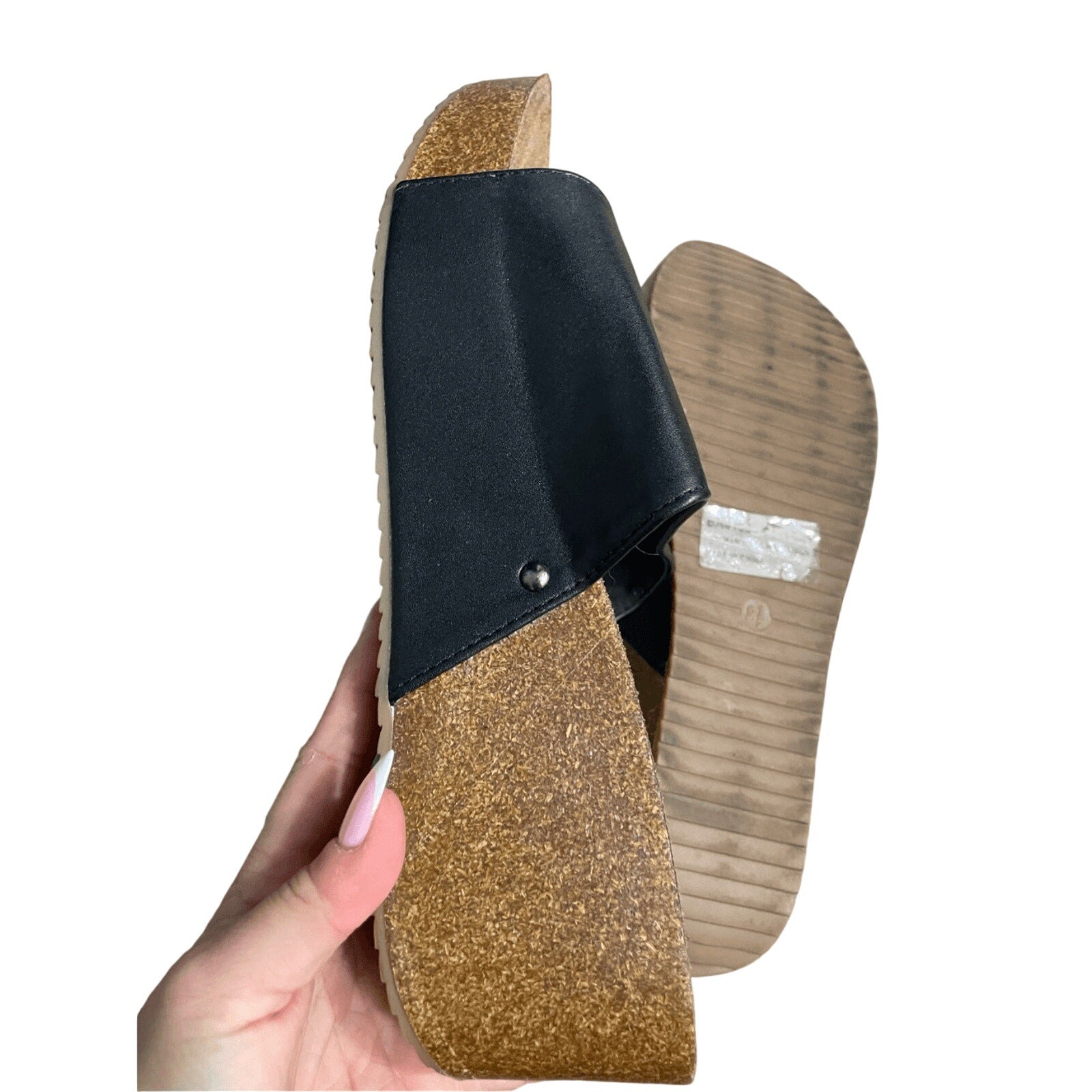 Rouge Helium 8.5 Women's Cork Leather Wedge Preppy Summer Minimalist Coastal