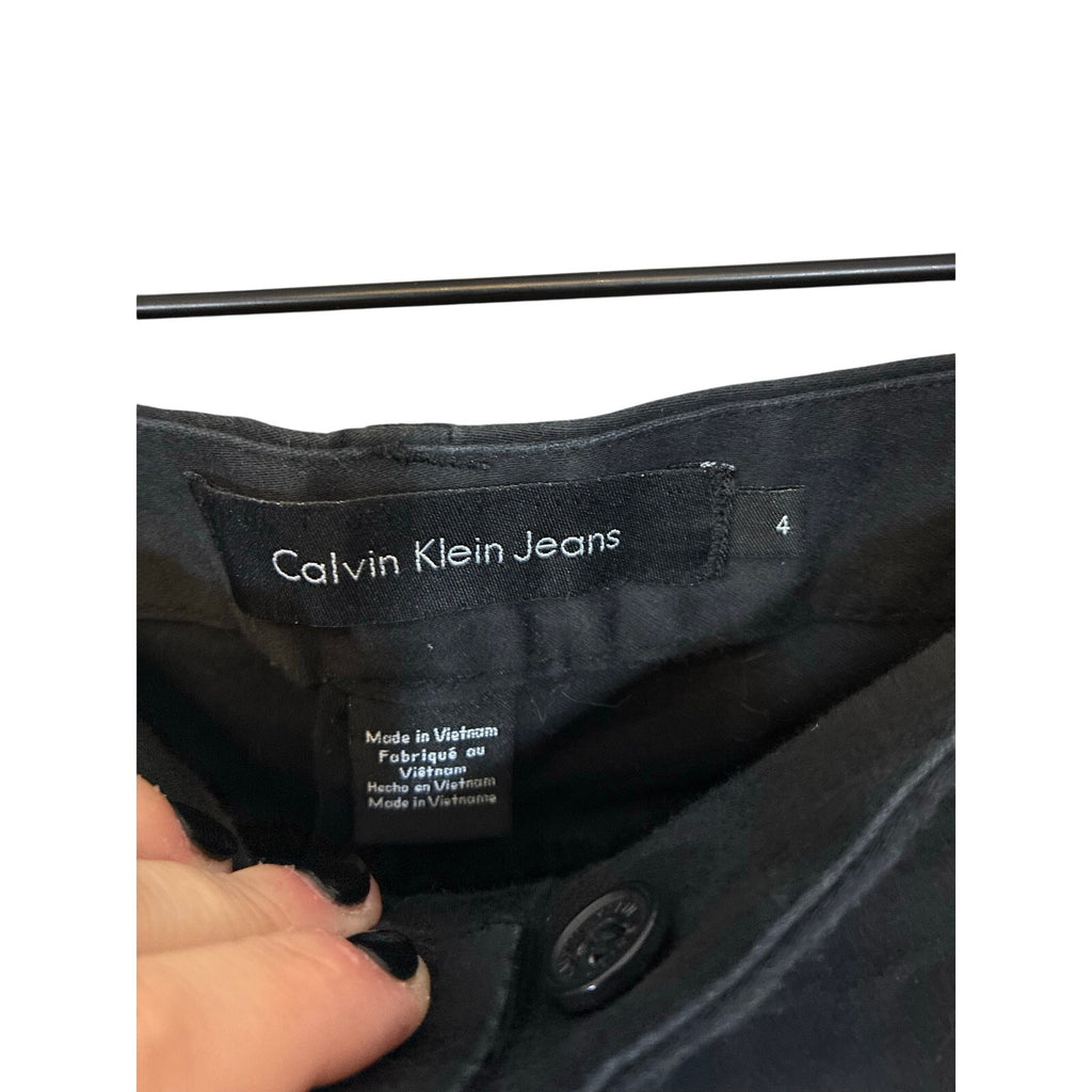 Calvin Klein Black Ankle Crop Jeans Women’s Size 4 Modern Chic Minimal Preppy