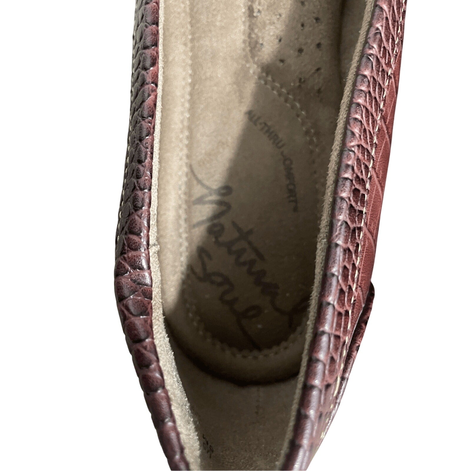 Naturalizer Burgundy Brown Leather Tasseled Loafers Old Money Comfort Sz. 8