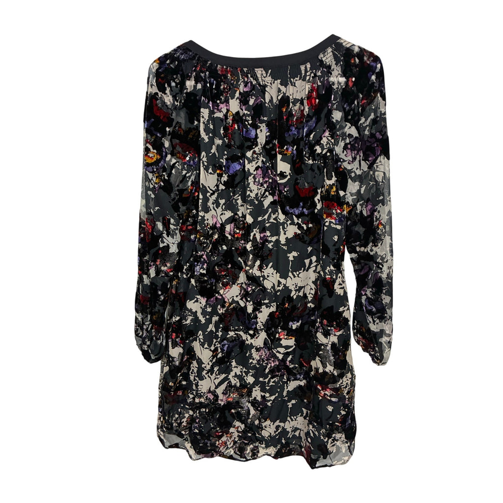 Gibson Latimer Crushed Velvet Moody Dress Romantic Whimsygoth Floral Boho