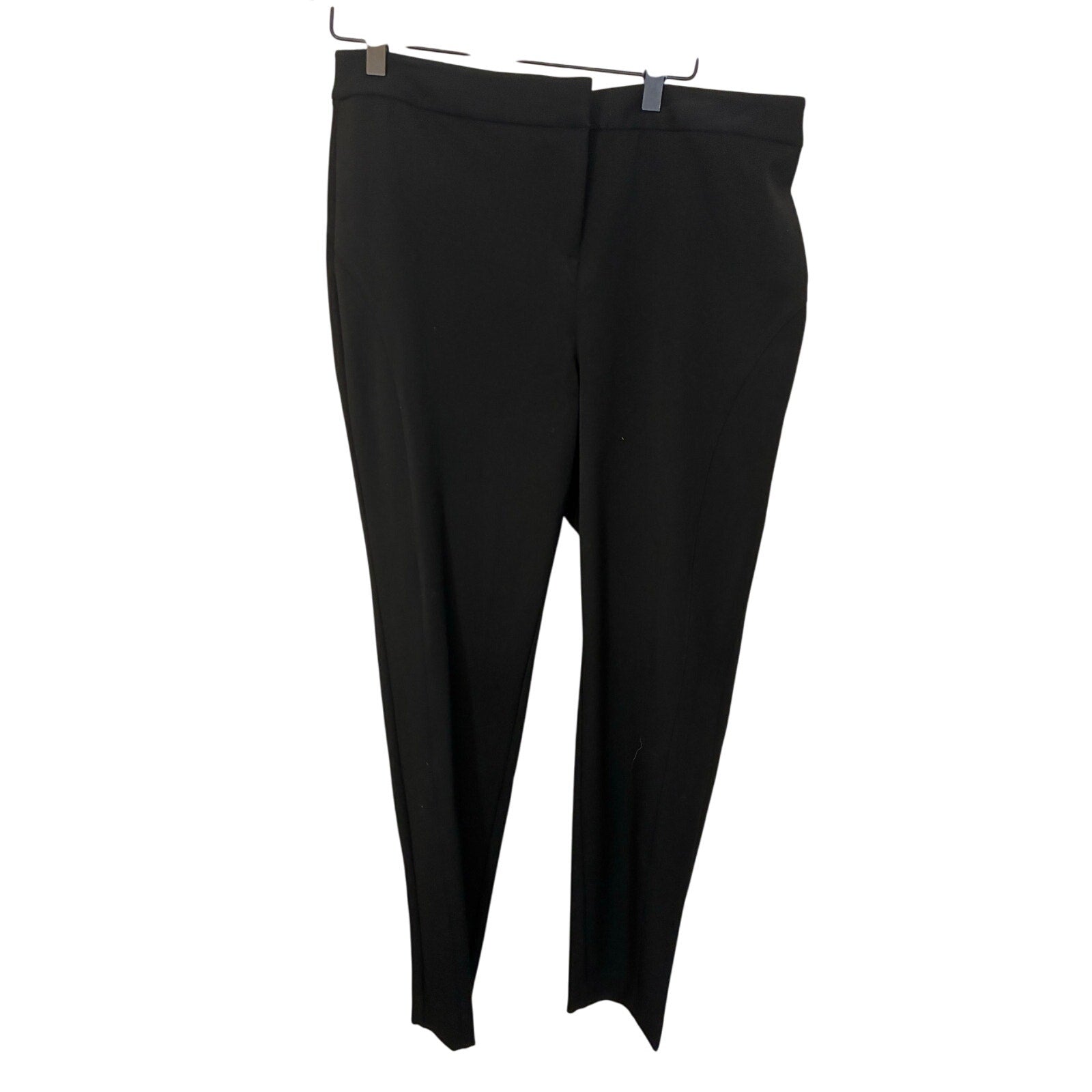 Vince Camuto Black Straight Leg Career Preppy Dress Slacks 10 Work Admin Formal