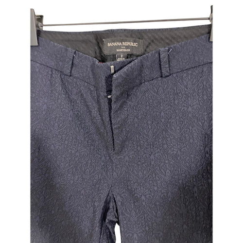 Banana Republic Hampton Fit 2 Navy Straight Leg Tapered Trousers Corporate