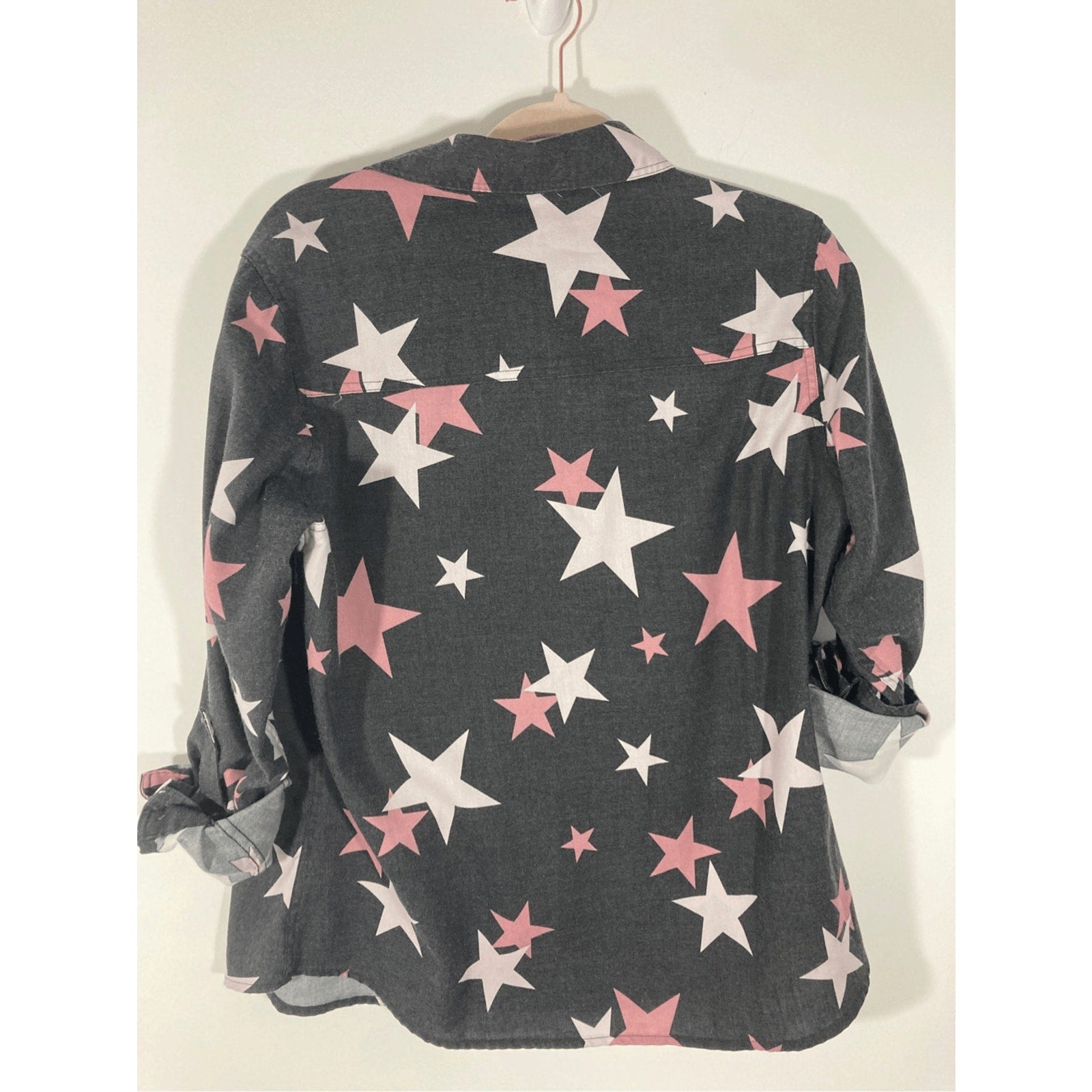 Torrid Star Spangle Flannel Novelty Print Plus Button Up Shirt Casual Western 00
