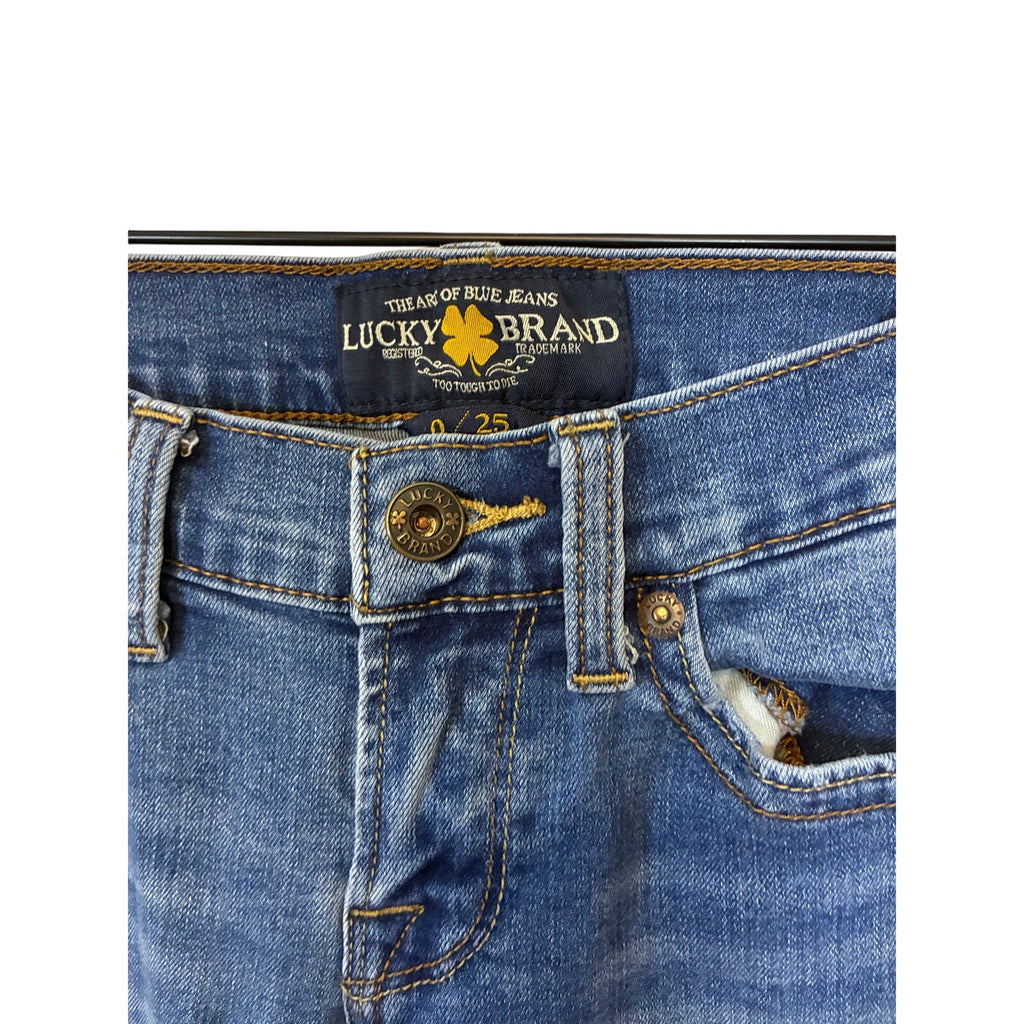 Lucky Brand Charlie Skinny Jeans Women’s Size 0/25 Mid Rise Stretch Denim