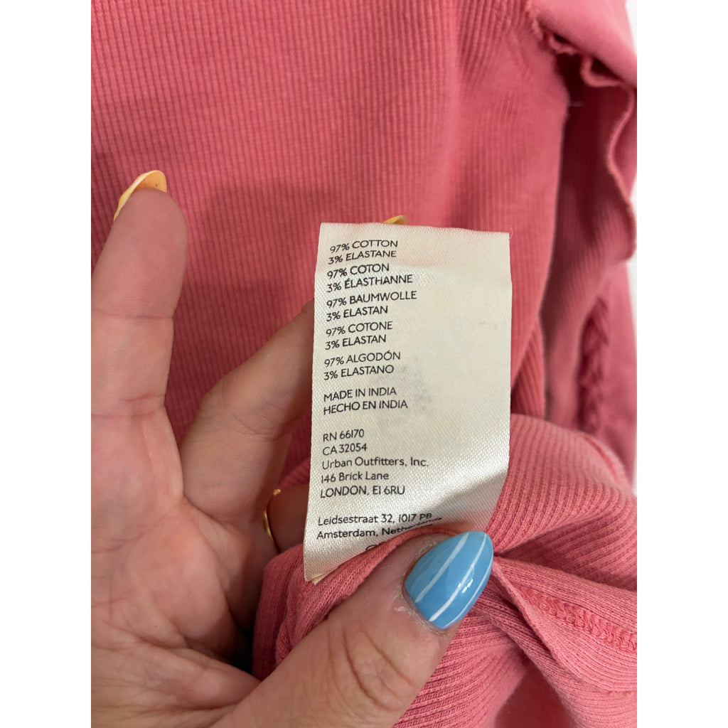 Free People We The Free Daisy Ribbed Braided Cotton Long Sleeve Y2K Bratz Barbie