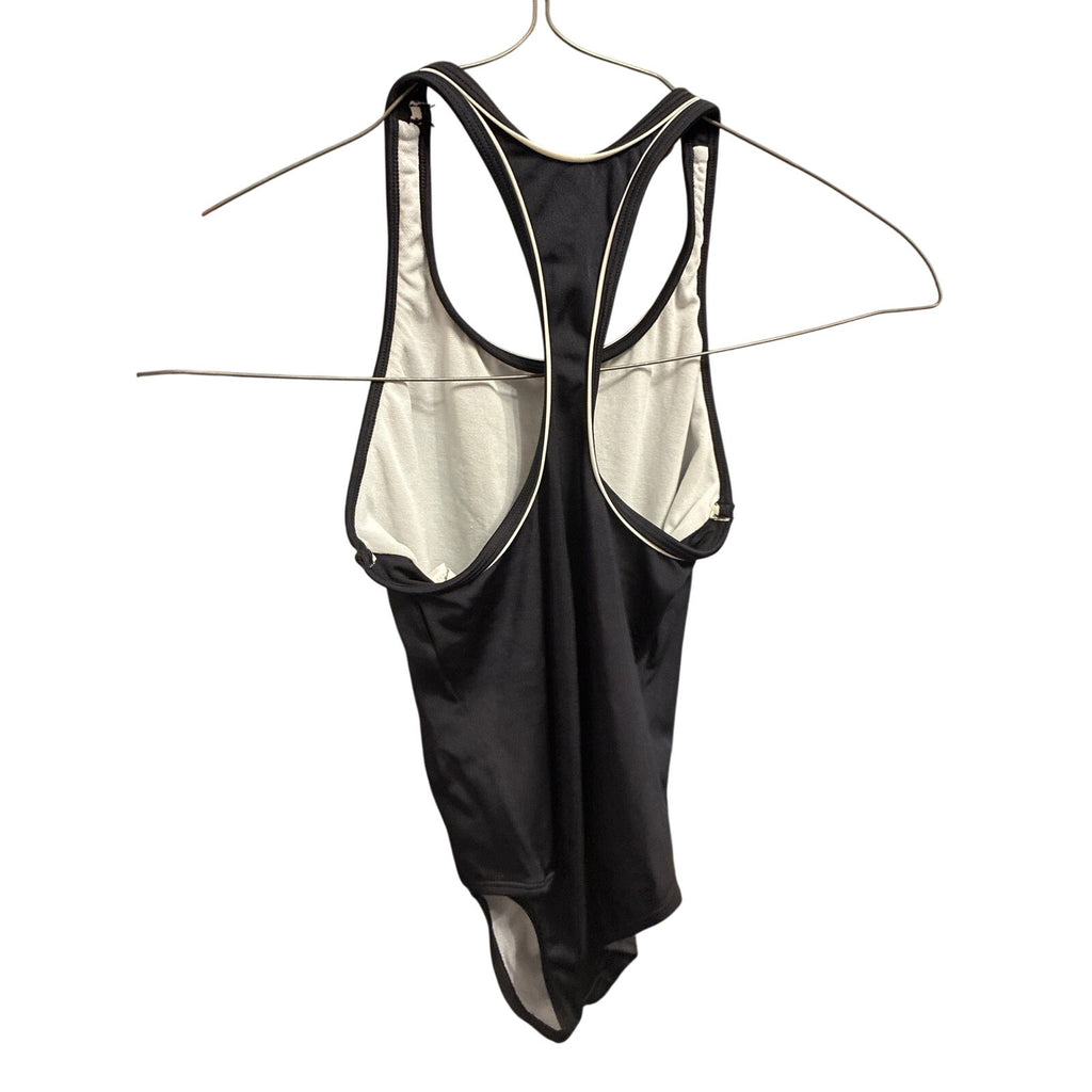 Speedo Girls Size 14 Black One Piece Swimsuit Athletic Racerback Swimwear Sports