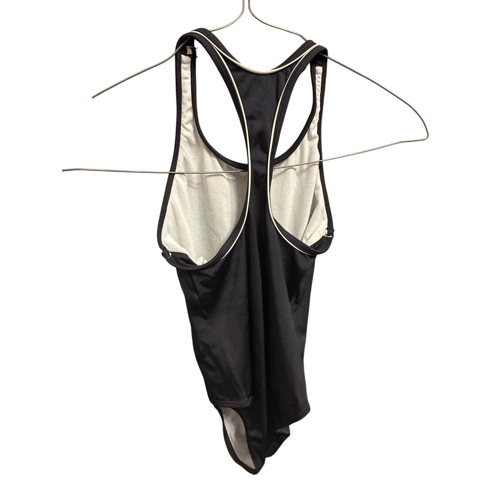 Speedo Girls Size 14 Black One Piece Swimsuit Athletic Racerback Swimwear Sports