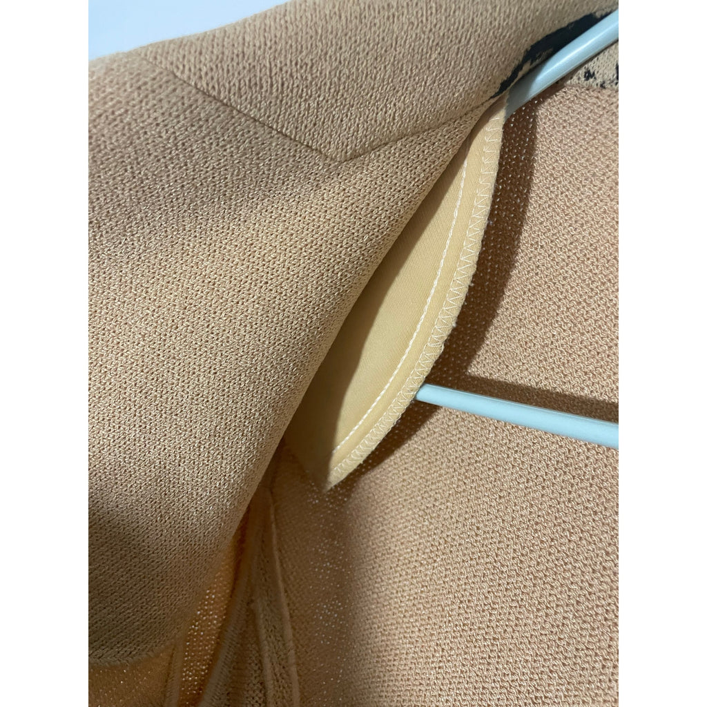 Vintage St. John Collection Santana Knit Blazer Jacket Beige Wool Sz 2 Classic