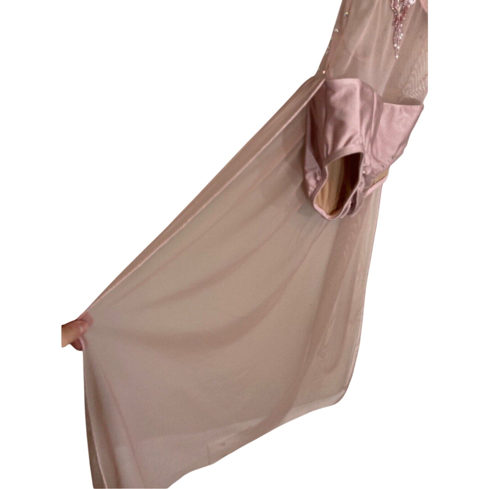 Patrick James Pink Embezzled Dance Leotard With Train Youth L