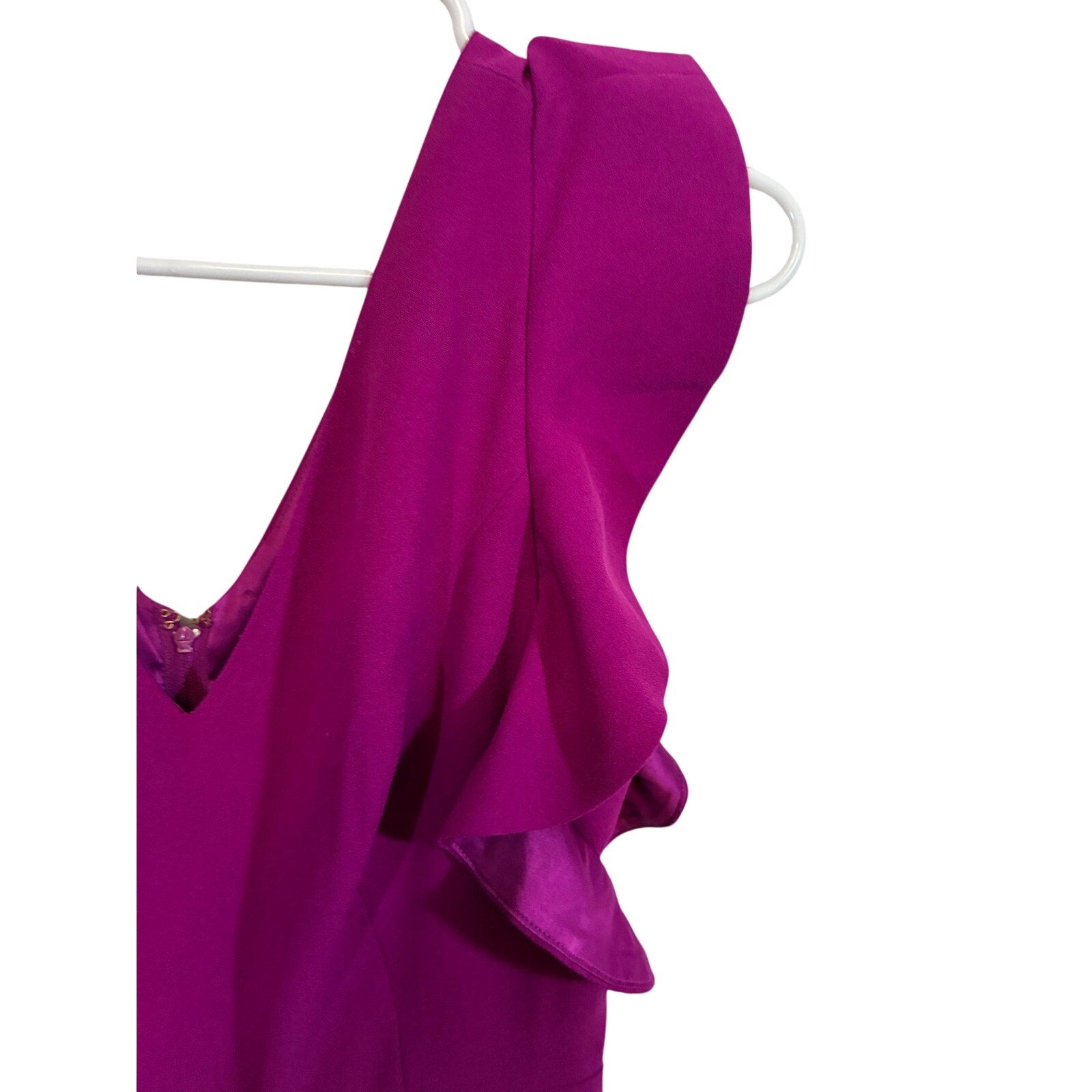 Lilly Pulitzer Magenta Ruffle Sleeve Wide Leg Jumpsuit Resort Vacation Glam S