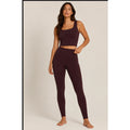 Spanx Burgundy Women's Suede Small Basic Spandex Stretchy Casual Leggings