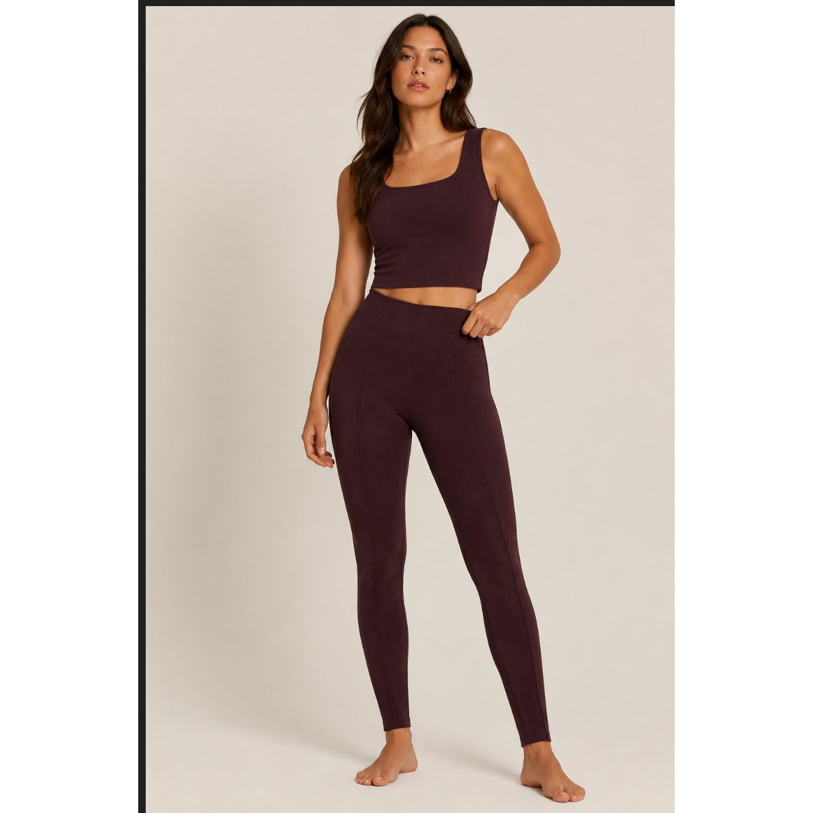 Spanx Burgundy Women's Suede Small Basic Spandex Stretchy Casual Leggings