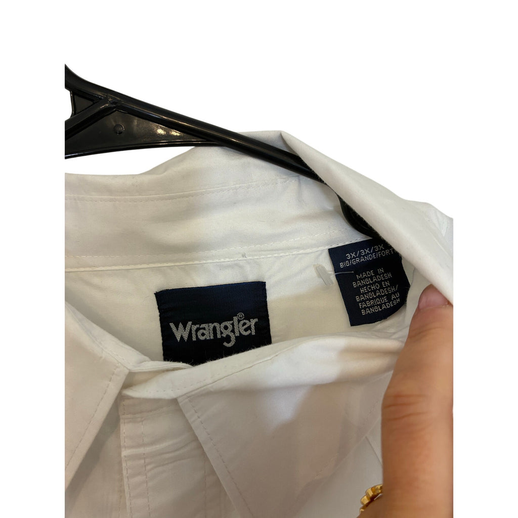 Wrangler Men's Broadcloth Western Snap Shirt Cattlemen Ranch Rodeo Equestrian 3X