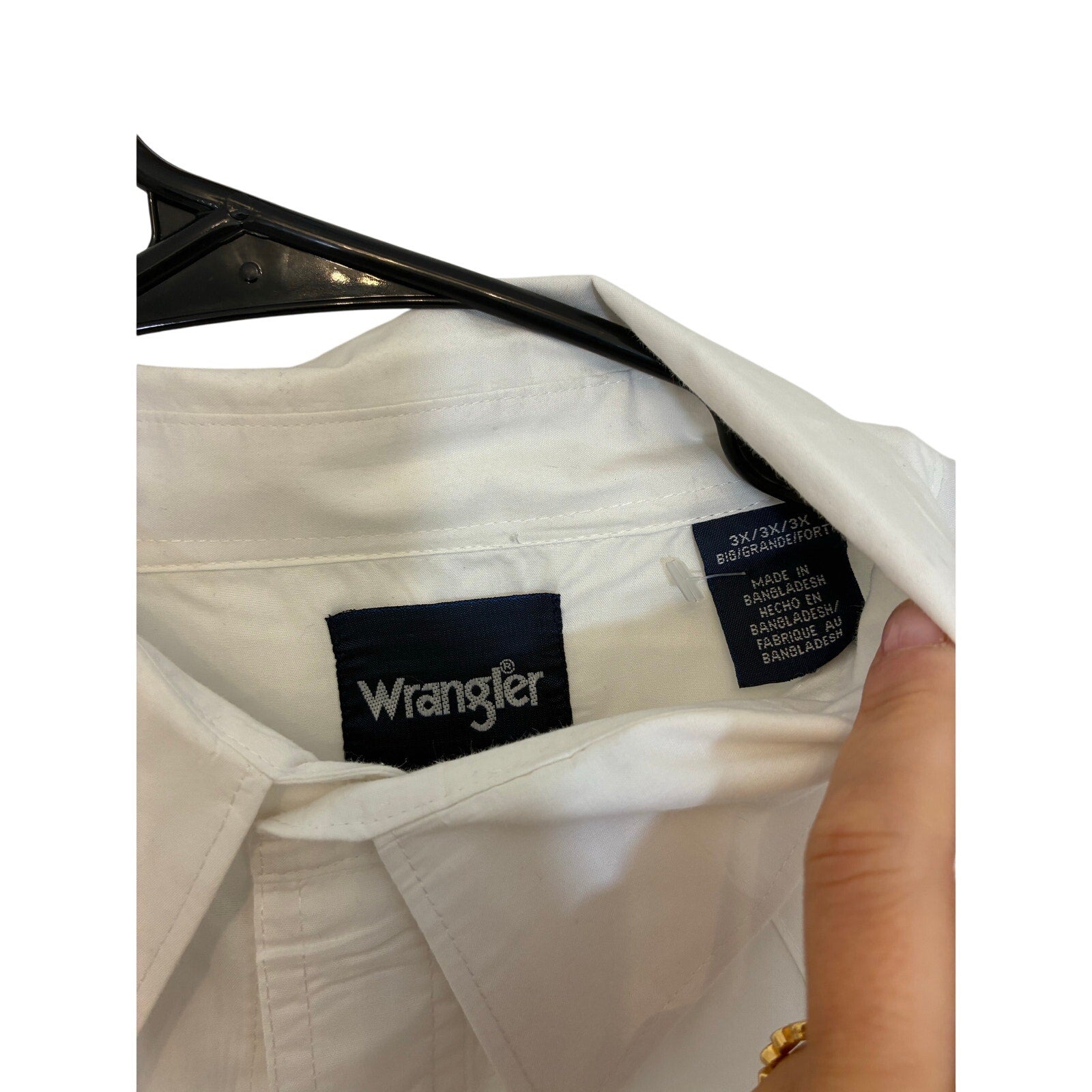 Wrangler Men's Broadcloth Western Snap Shirt Cattlemen Ranch Rodeo Equestrian 3X