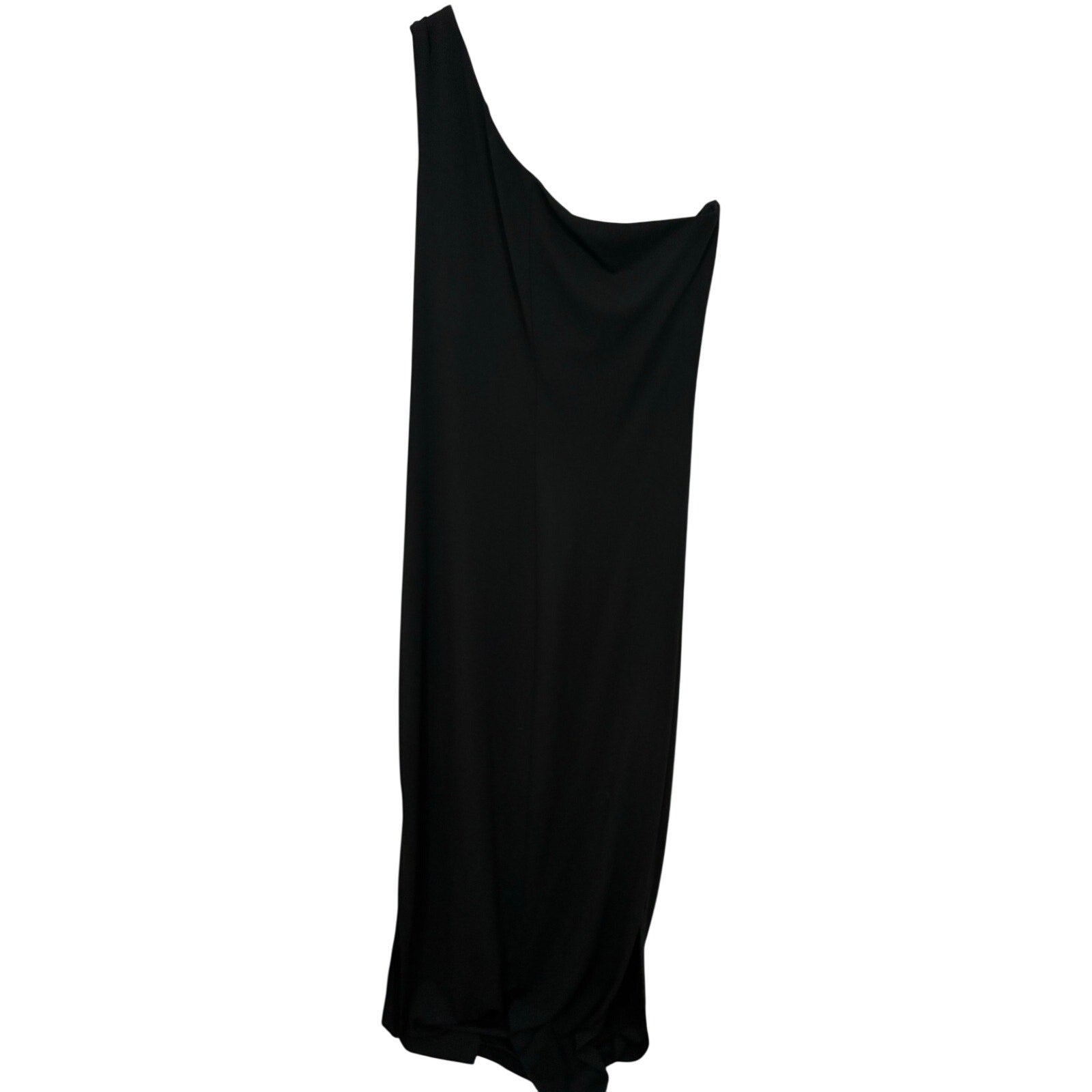 Vintage Y2K Ariana by Rachel Kaye Sexy Formal Black One Shoulder Event Dress 10