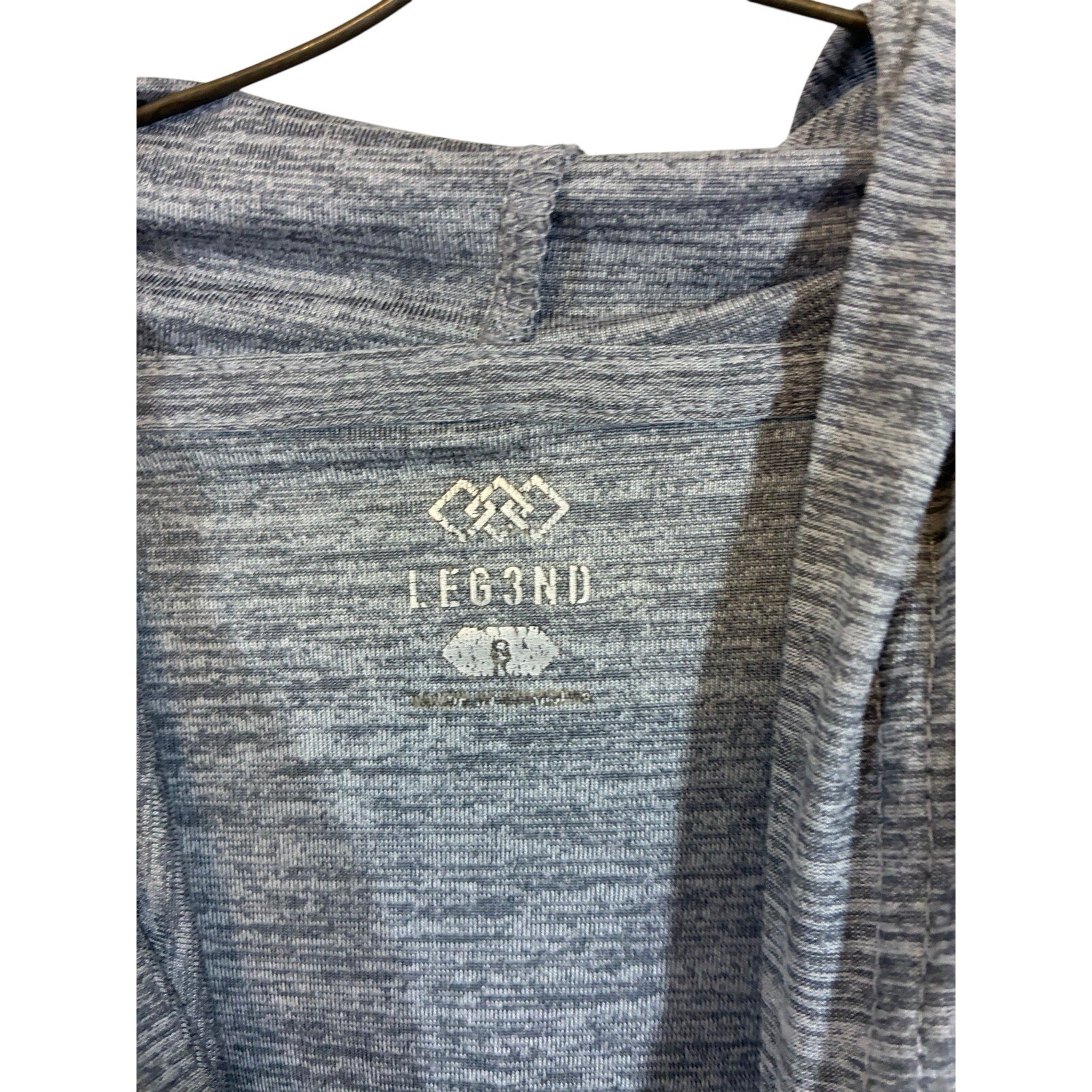 Leg3nd Gray Minimalist Hoodie Womens S Pullover Streetwear Clean Girl Casual