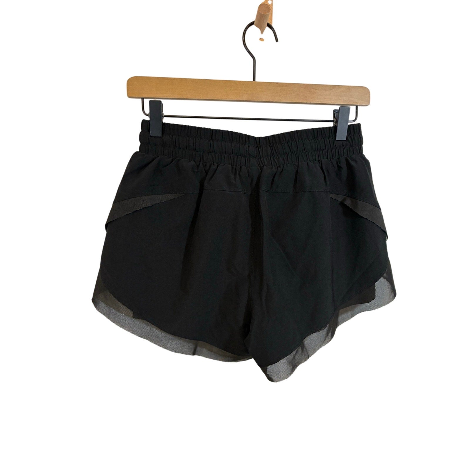 Halara Mid Rise Drawstring Contrast Mesh 2 In 1 Flowy Running Shorts 3"
