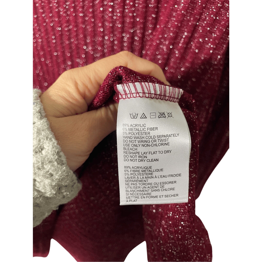 NWT Urban Outfitters Wine Burgundy Shimmer Mock Neck Long Sleeve Dress