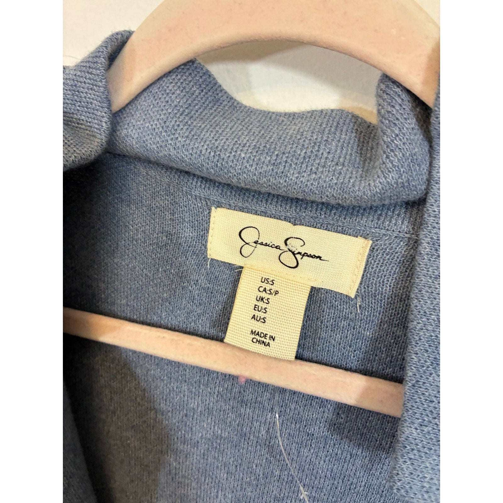 Jessica Simpson Women’s Medium Blue Midi Cardigan Sweater Longline Cozy Pockets