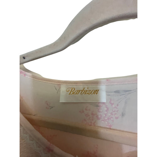 Barbizon Women's Pink Floral Barbie Satin Nightgown Coquette Dainty Victorian M